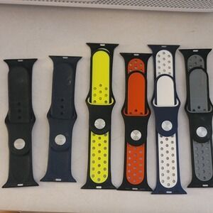 Apple Watch Bands 38mm 40mm 41mm Lot of 6 Sport Style Straps Colorful